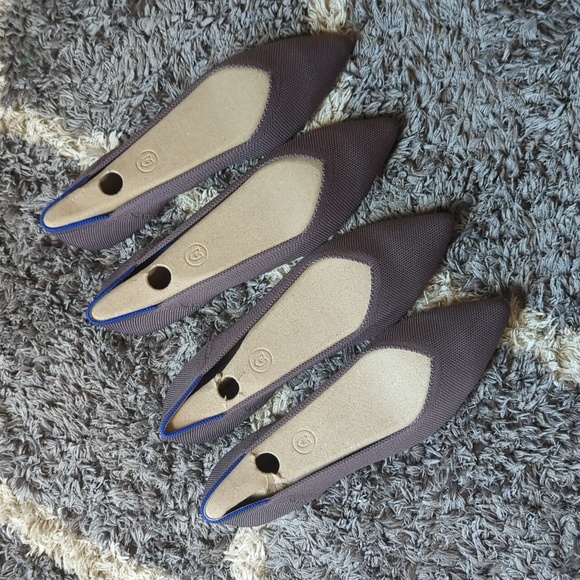 Rothy's Ponts in Mink Purple with Blue Heel Trim Size Women's 10 - Picture 2 of 9